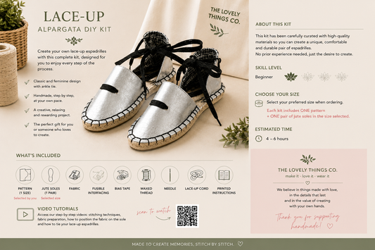 DIY Lace-Up Espadrille Kit