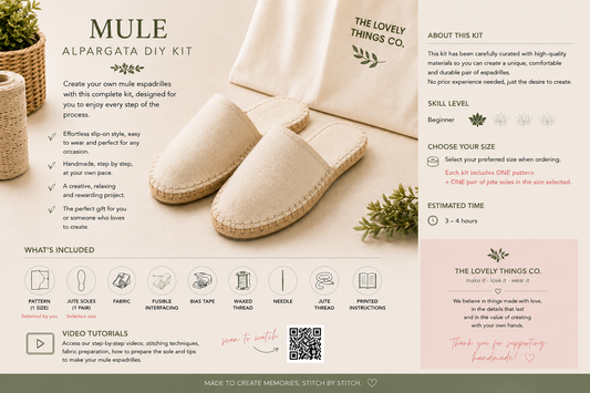 Mule Espadrille DIY Kit