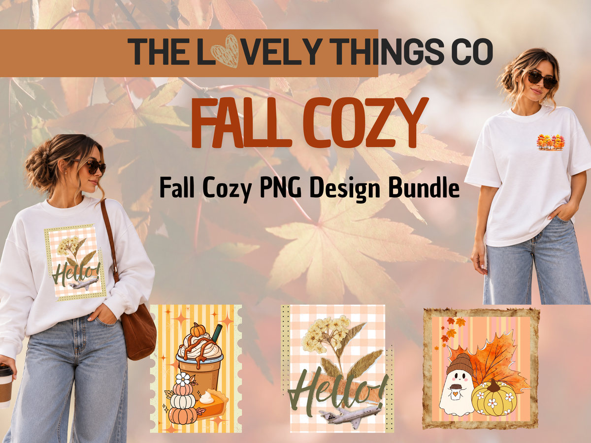 Fall Cozy PNG Bundle | 10 Autumn Designs | Digital Download