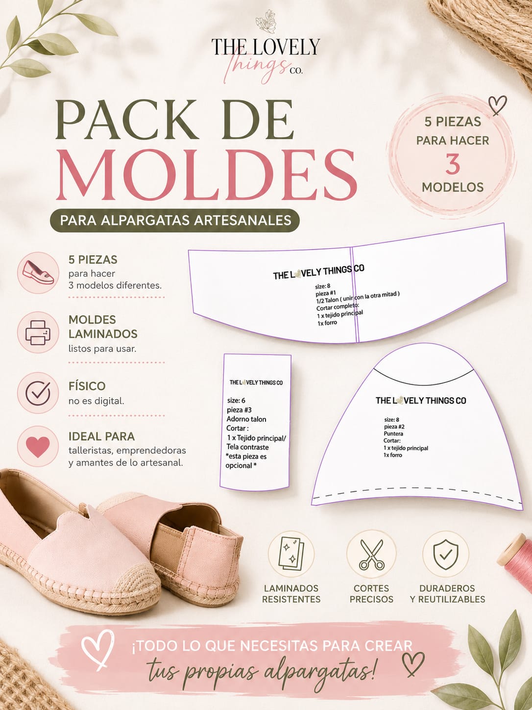 Espadrille Pattern Pack | Complete Size Set 5–11