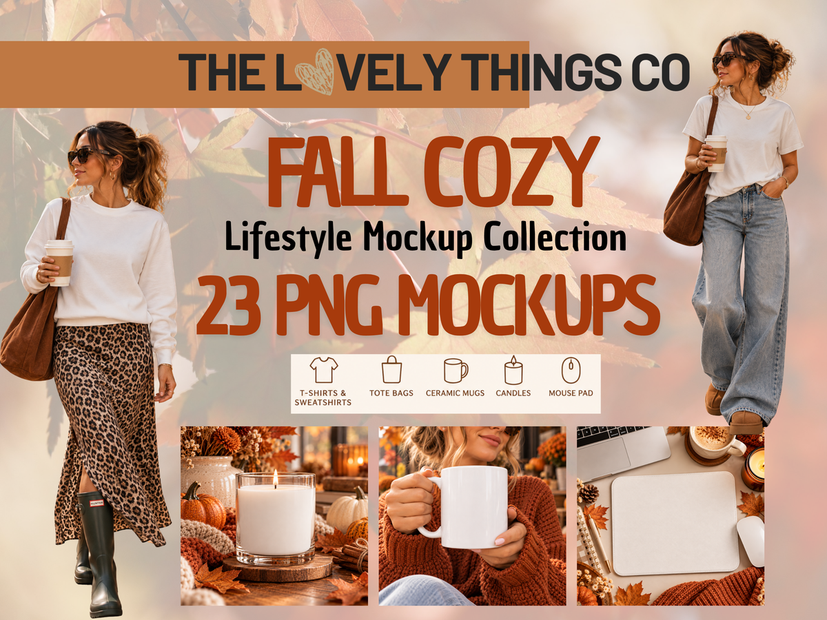 23 PNG Mockups · 3000 × 4500 px · Commercial Use Included · No PSD / Smart Objects